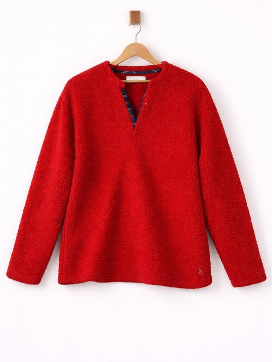 Original Penguin Other - Original Penguin Mens Red Sherpa Fleece Quarter Snap Pullover Sweater Large